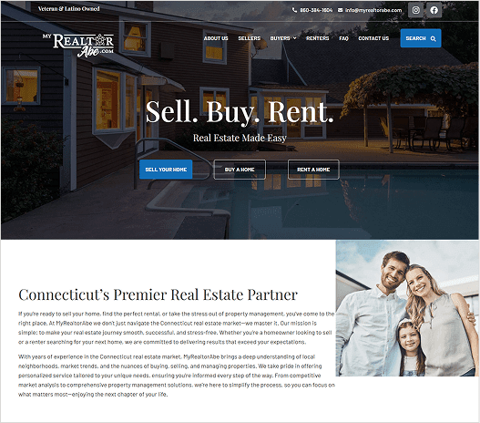 My Realtor Abe Website Mockup Digital Marketing